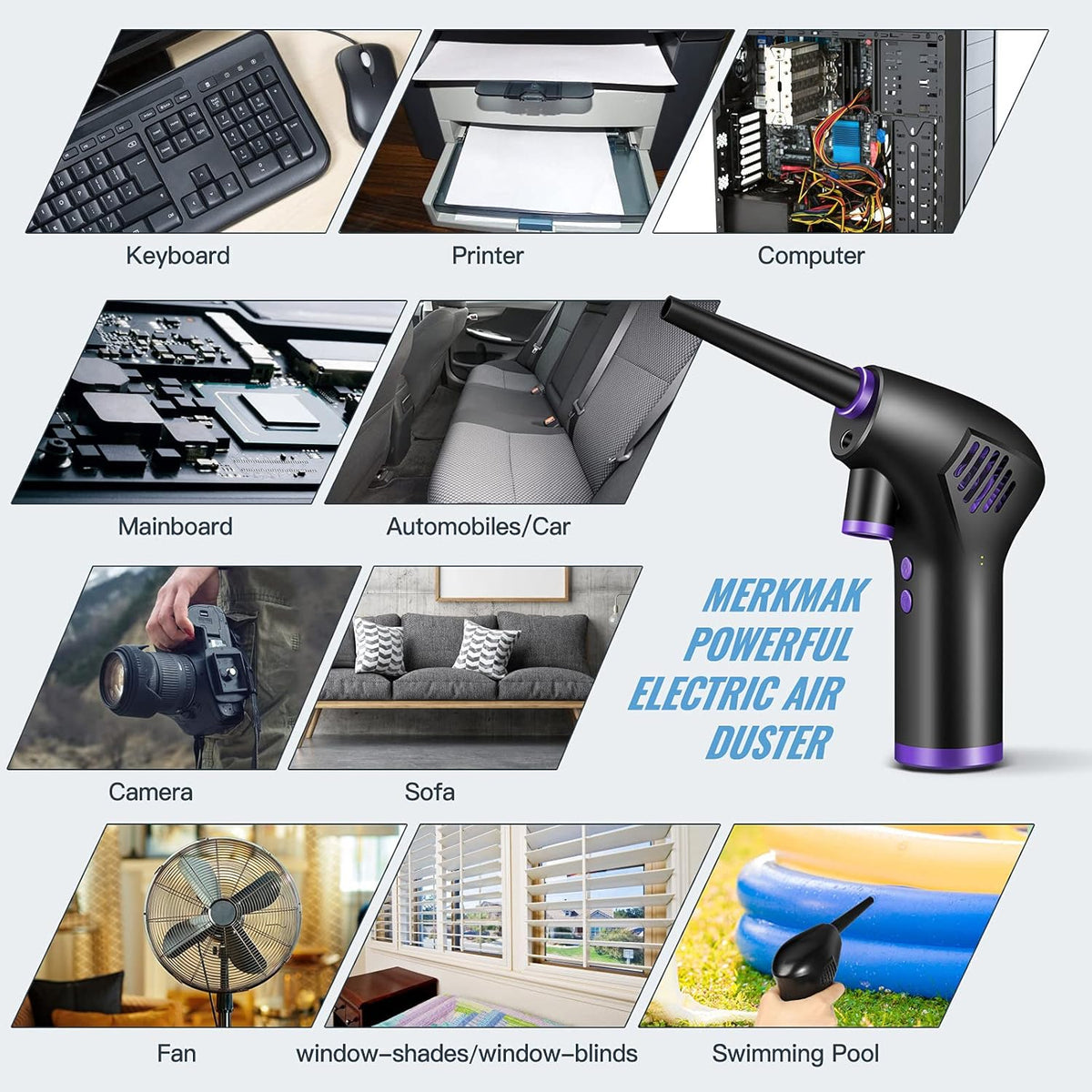 Cordless Air Duster with LED Light, Pack of 2 S75396