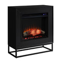 Contemporary Electric Fireplace - Black U6728