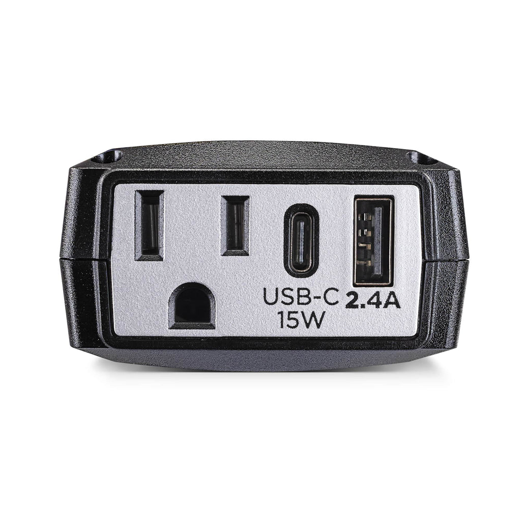1 Outlet 140 Watt Power Inverter with USB-C & USB-A Port D7881