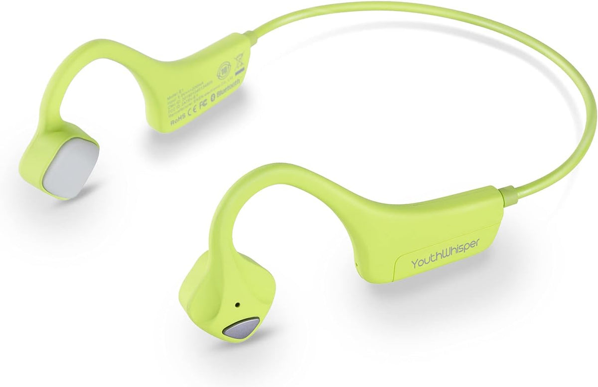 Bone Conduction Headphones Bluetooth Wireless Open-Ear Headset with Mic, Titanium Lightweight Sweat-Proof, Green Pack of 2 V711432