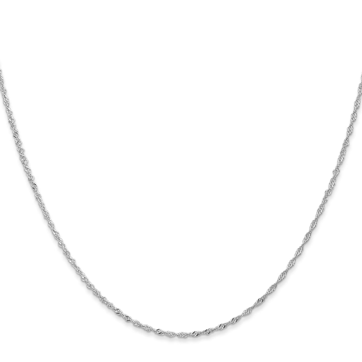14K White Gold Ultra-thin Chain Necklace 24 Inches D75757