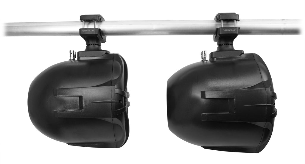 Black 8" Marine Wakeboard Tower Speakers with Amplifier V2507