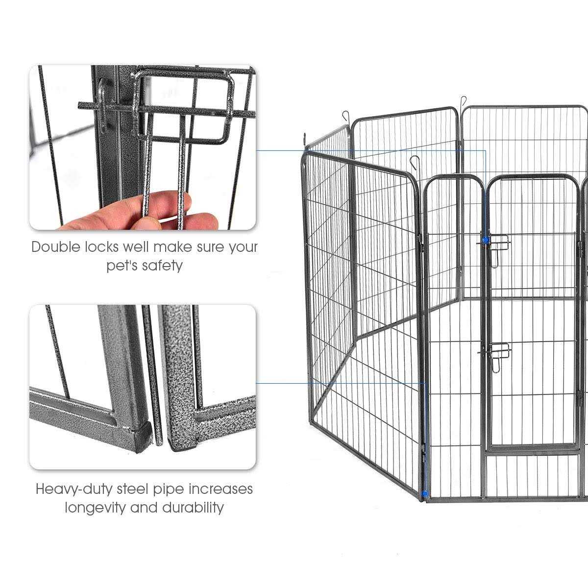 16/8 Panel Dog Playpen with Door J122