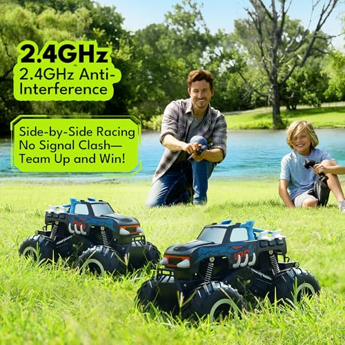 1:16 Waterproof Remote Control Monster Truck Pickup Car 4WD All Terrain Off-Road Toy V2812