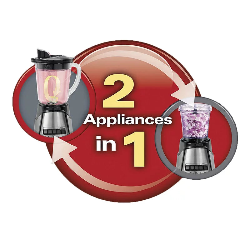 Countertop Blender with 40oz Glass Jar and Vegetable Chopper J40342