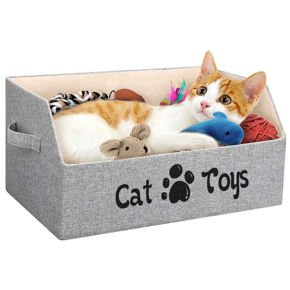 Large Foldable Cat Toy Storage Basket H667
