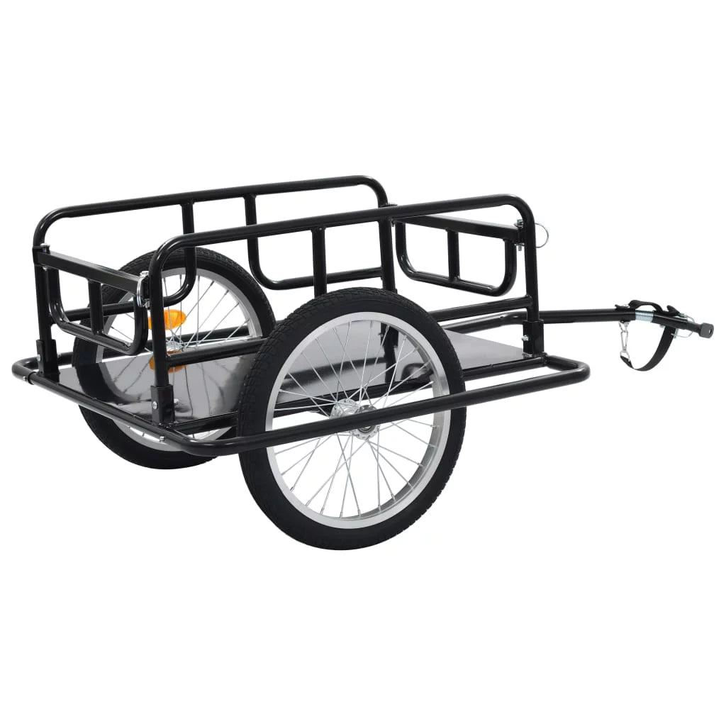 Bike Cargo Trailer Steel Black L748925