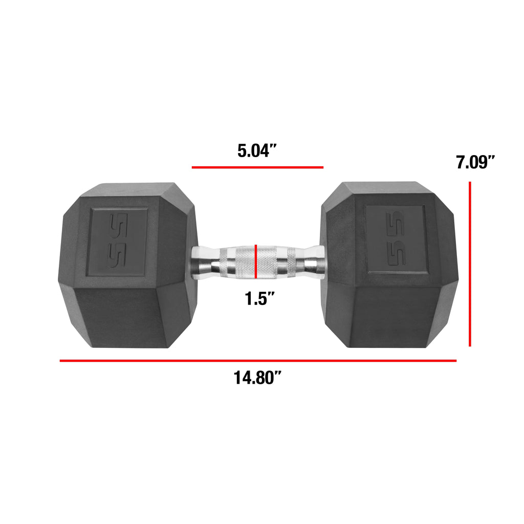 55lb Coated Hex Dumbbell T6581