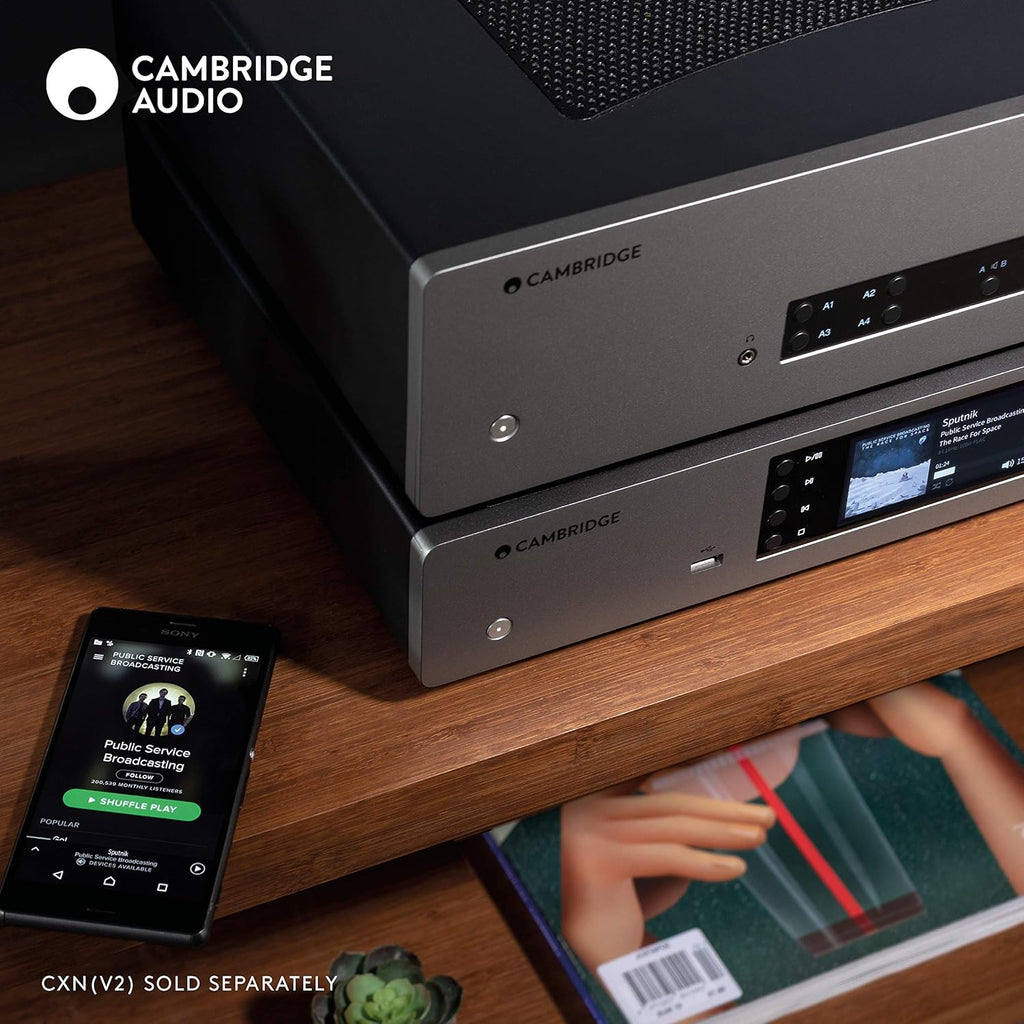 Stereo Two-Channel Amplifier with Bluetooth and Built-in DAC - 80 Watts Per Channel (Lunar Grey) C299