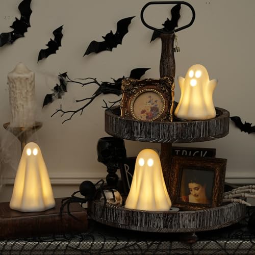 3 Pack Ceramic Halloween Tiered Tray Decor V8691