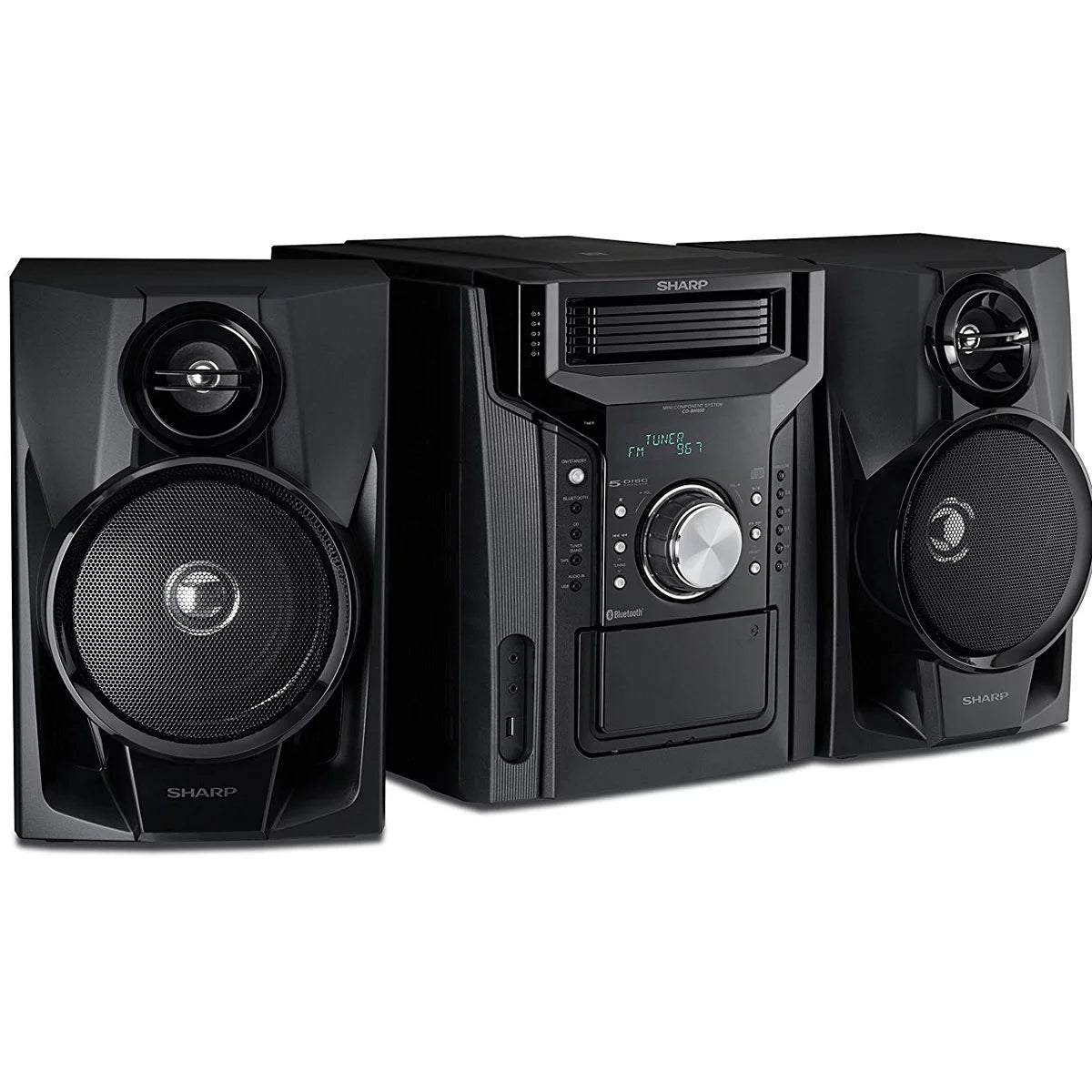 240W 5-Disc Mini Shelf Speaker System with Cassette F1285