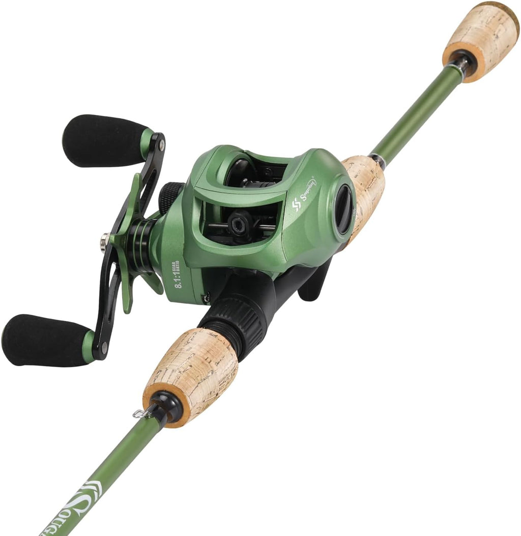 Graphite 2Pc Fishing Rod Reel Combos with Stainless Steel Guides Z9380