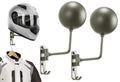 Grey Wall Mount Motorcycle Helmet Rack, 180 Degree Swivel, 2-Pack T661