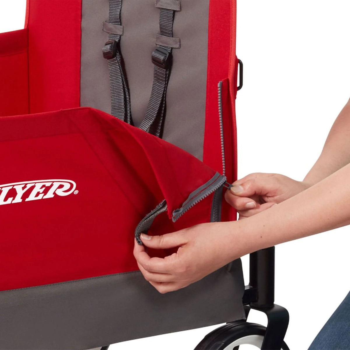 Red/Black Convertible Stroll N Wagon with Pull & Push Handle A23178