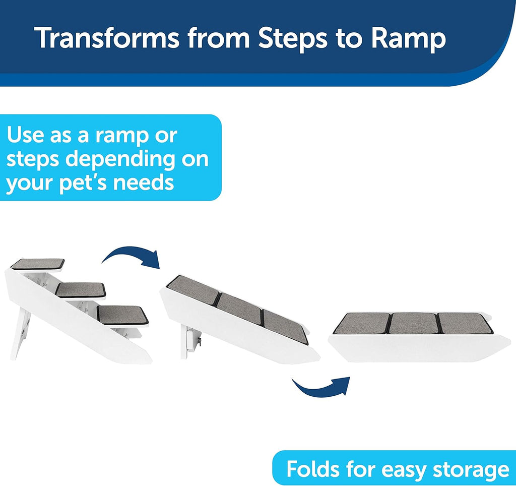 Foldable Nonslip Pet Ramp with Stairs V413331