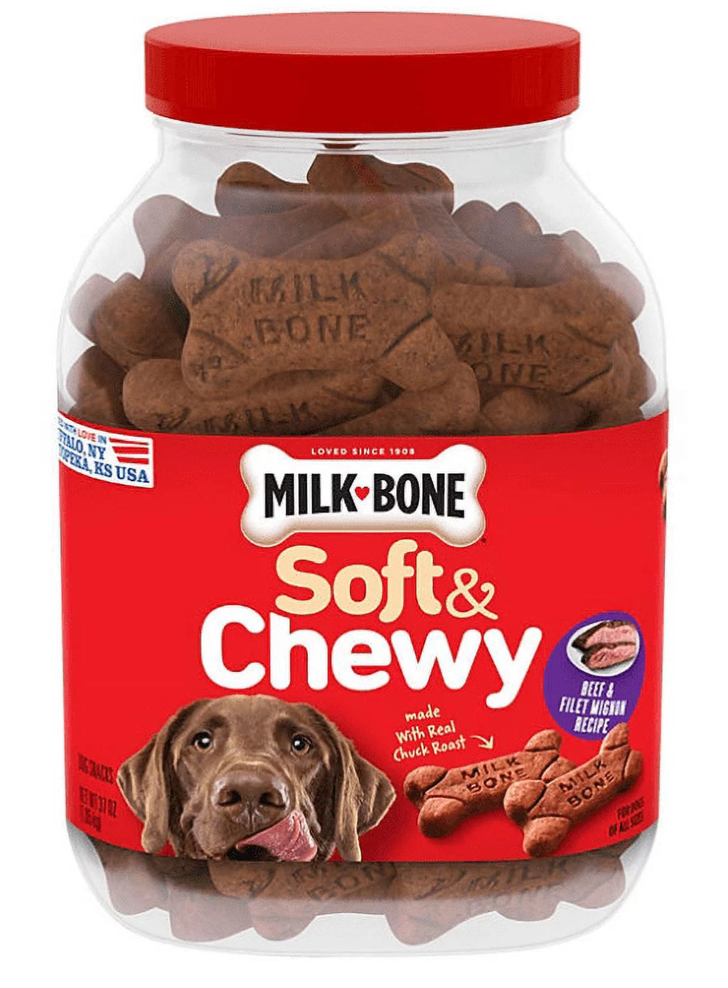 Soft & Chewy Dog Snacks, Beef & Filet Mignon Recipe (37 oz.) N45234