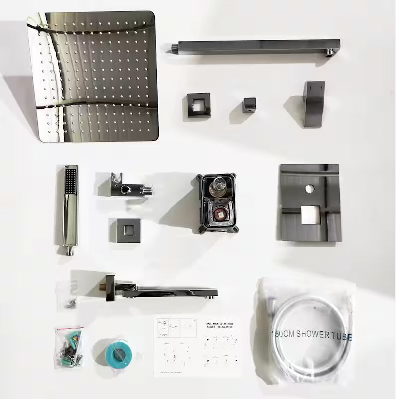 Single-Handle 3-Spray Tub and Shower Faucet Combo with Hand Shower in Chrome S389317