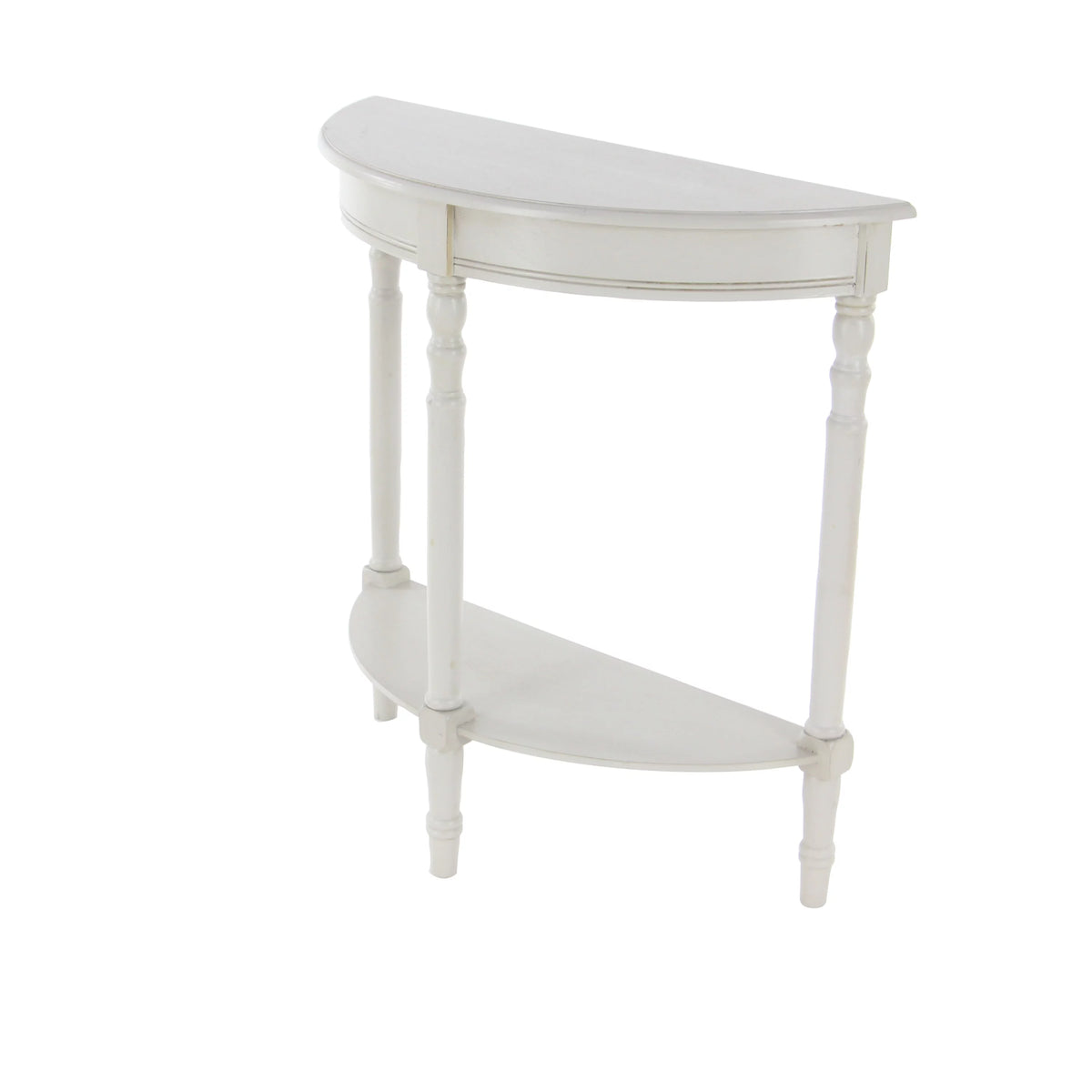 Cream Half Moon Wood Console Table B822090