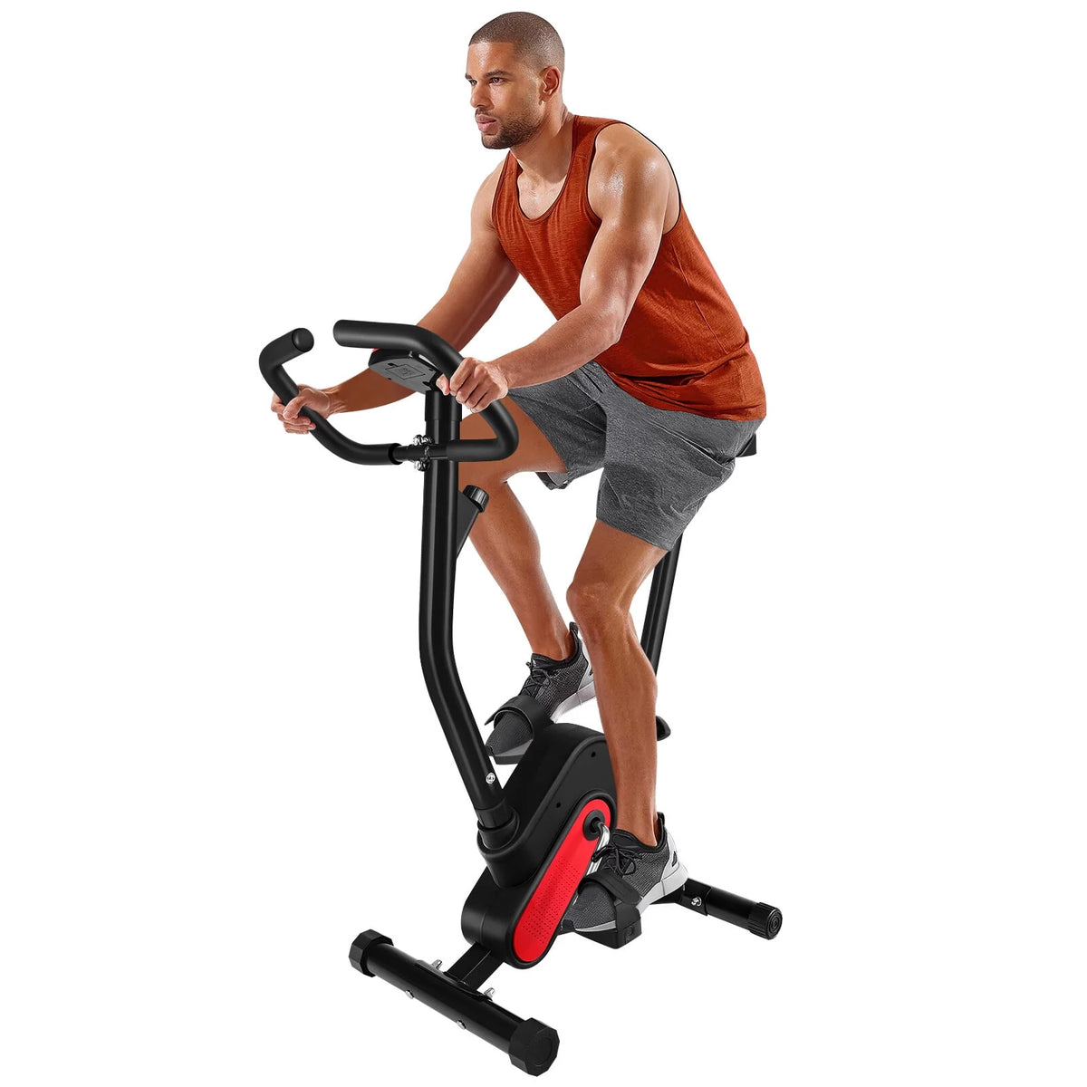 Stationary Indoor Cycling Bike with Seat Cushion and Digital Display P3572