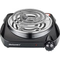 Black Single Coiled Electric Hot Plate P1937