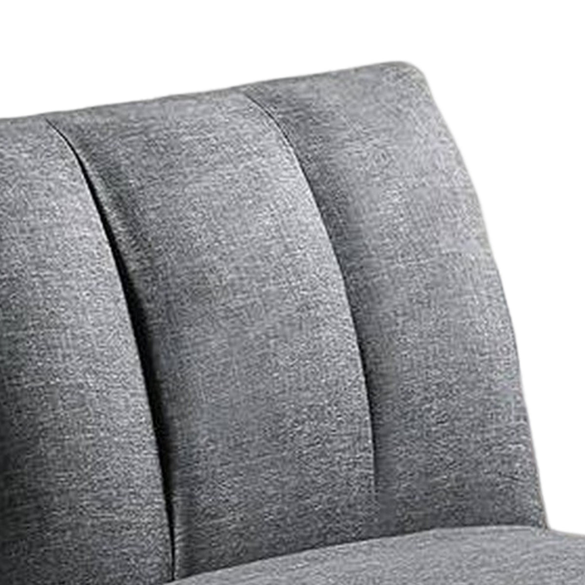 Gray Adjustable Chaise Lounger with Channel Tufting F61629