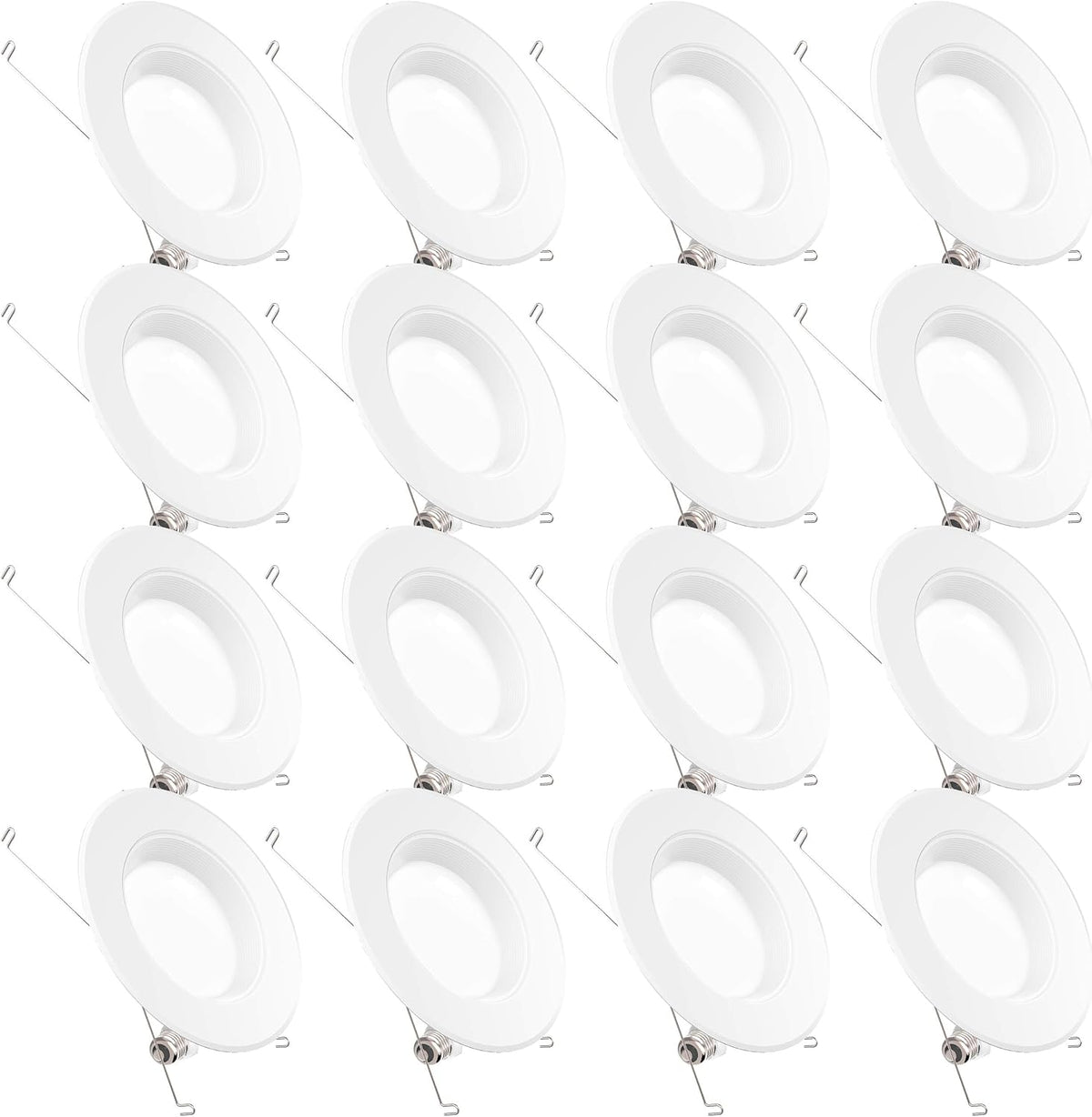 16 Pack 5/6 Inch LED Recessed Lighting, Baffle Trim, Dimmable, 4000K Cool White, 13W P46771