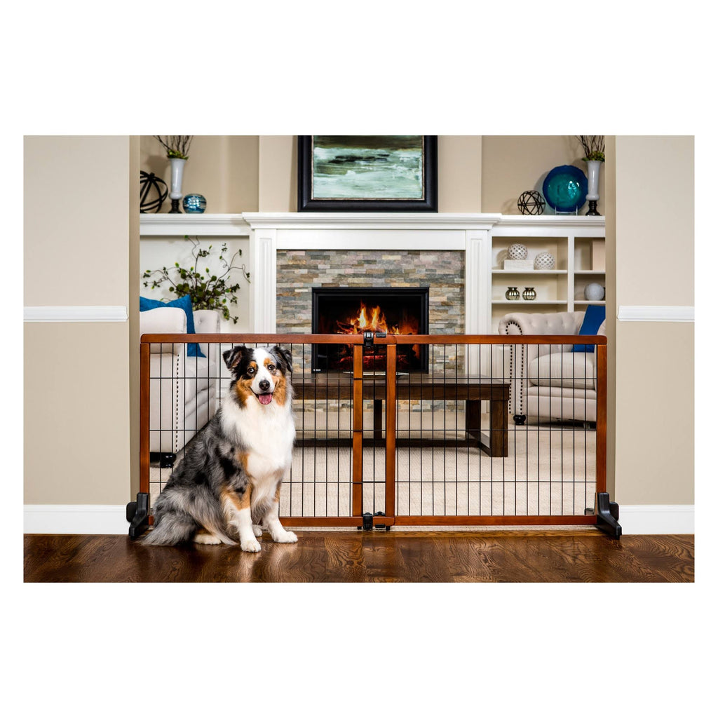 Freestanding Pet Gate, Brown/Black O494780