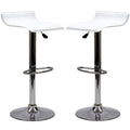 White Bar Stool Set of 2 E1531