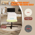 Cream Armless Wide Seat Ergonomic Office Chair H4951