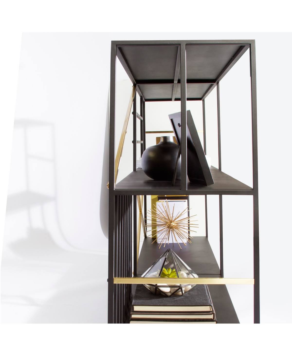 Black 2 Shelf Bookcase P94809