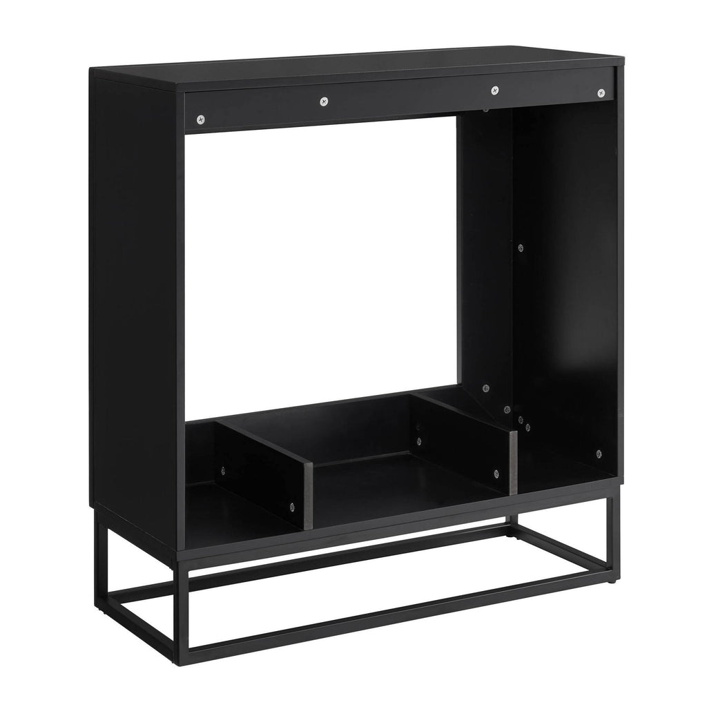 Contemporary Electric Fireplace - Black U6728