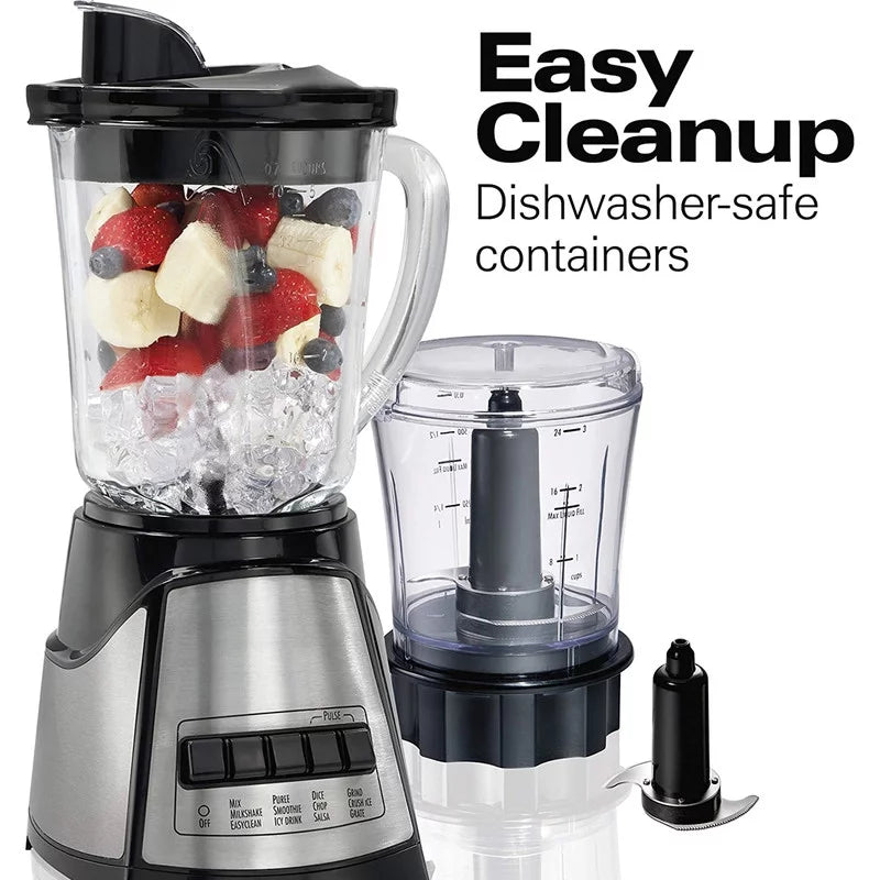 Countertop Blender with 40oz Glass Jar and Vegetable Chopper J40342