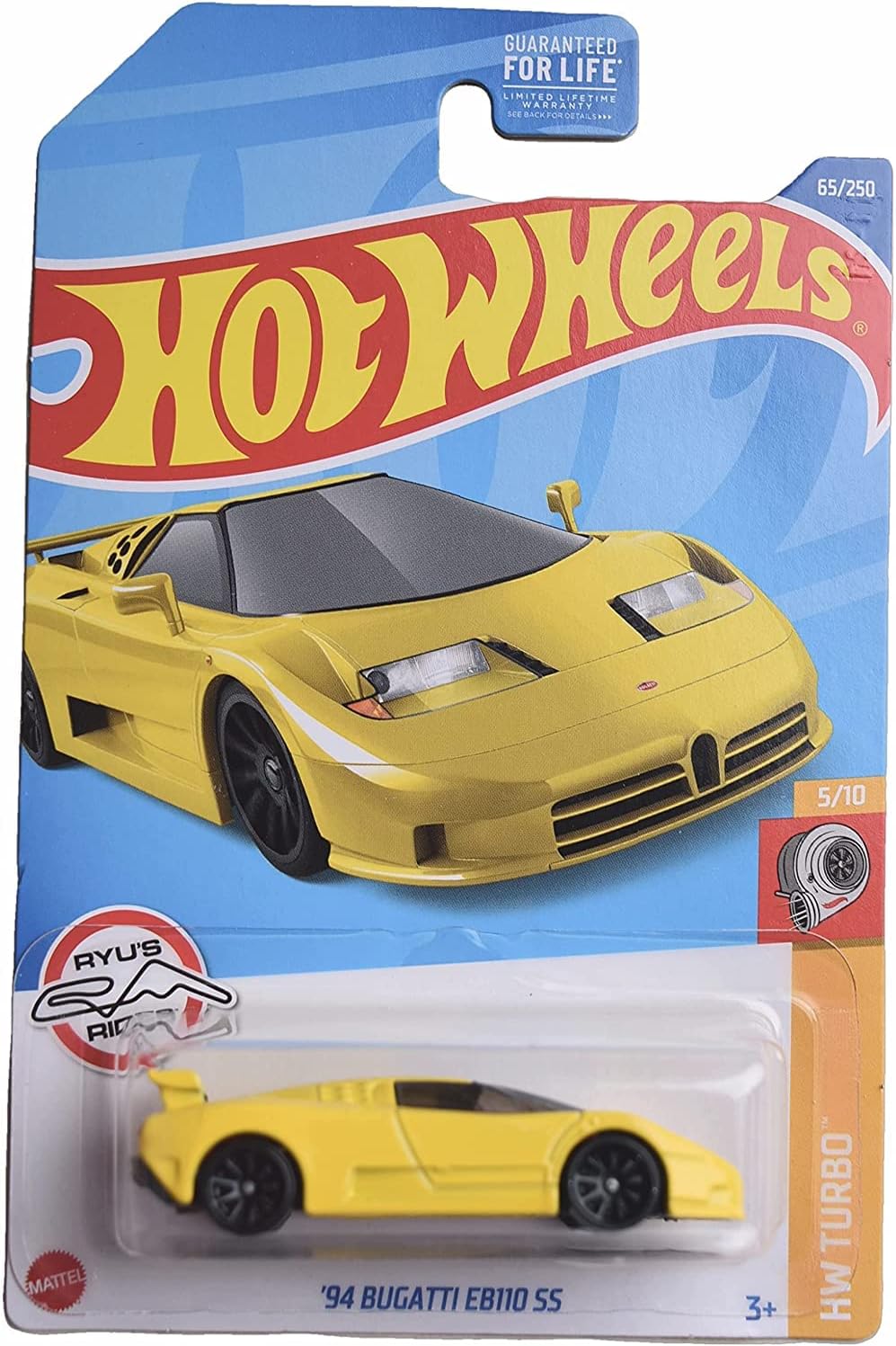 Yellow Hot Wheels '94 Bugatti EB110 SS O780