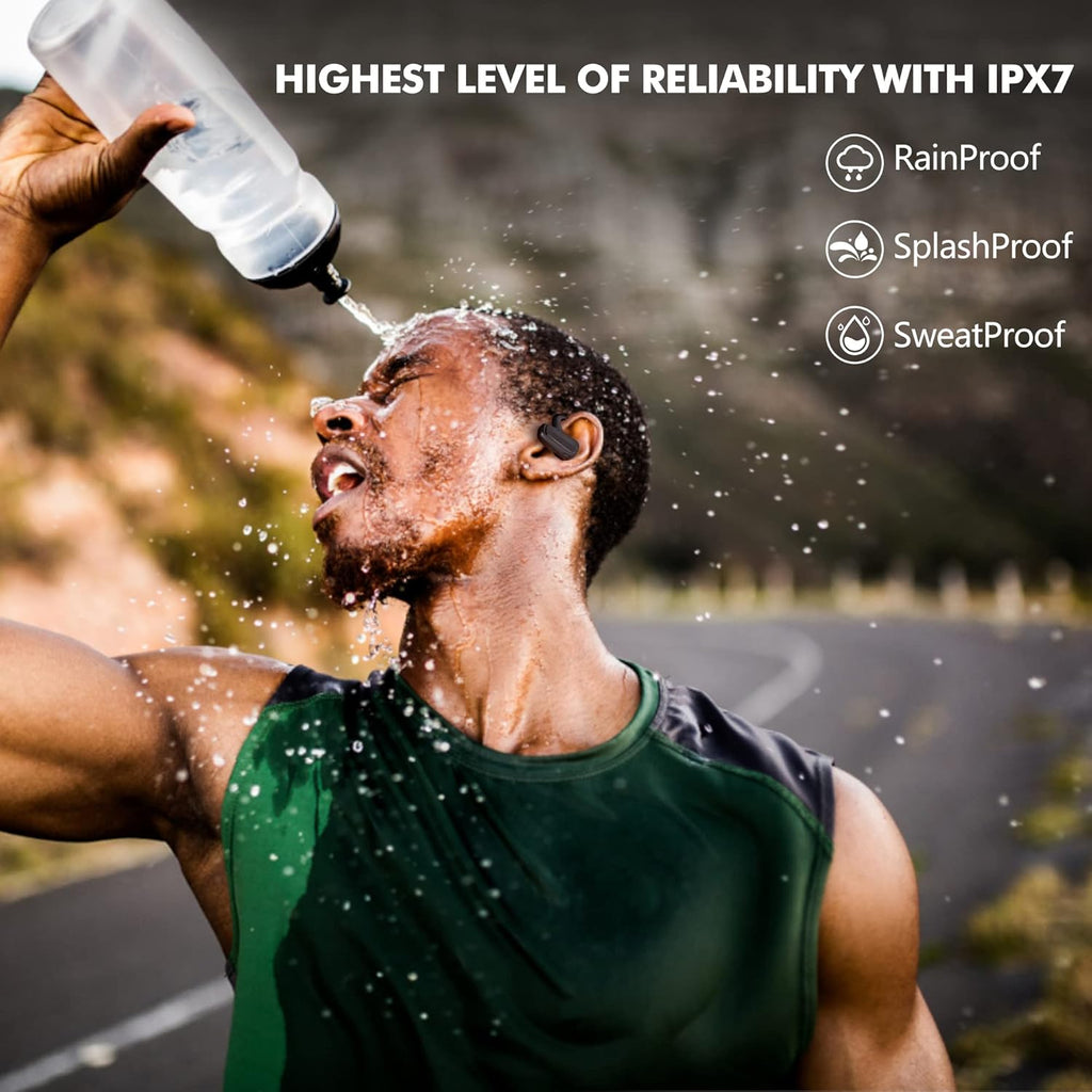 Open Ear Wireless Earbuds with Earhooks, 18 Hours Playtime, IPX7 Waterproof B42782