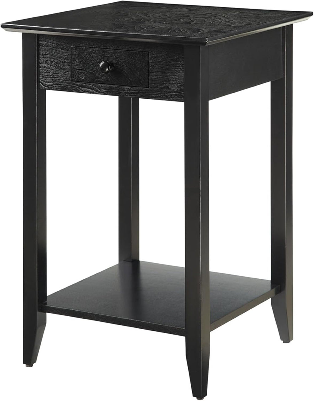 Espresso End Table with Drawer and Shelf O128