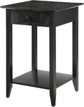 Espresso End Table with Drawer and Shelf O128