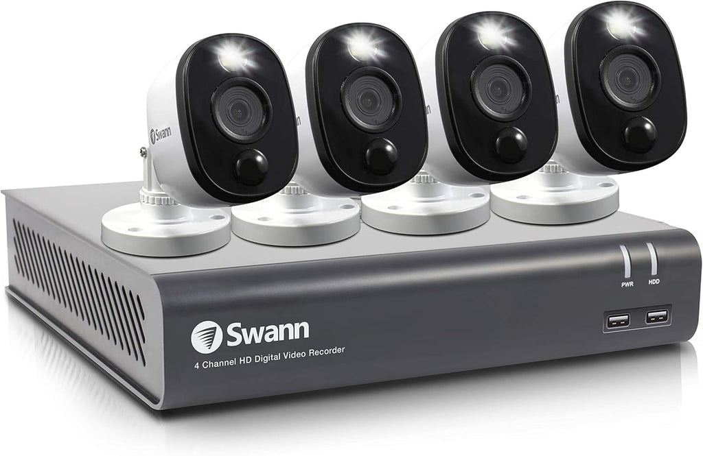 4 Channel 4 Cameras Wired 1080p Full HD CCTV Security Camera System L6998