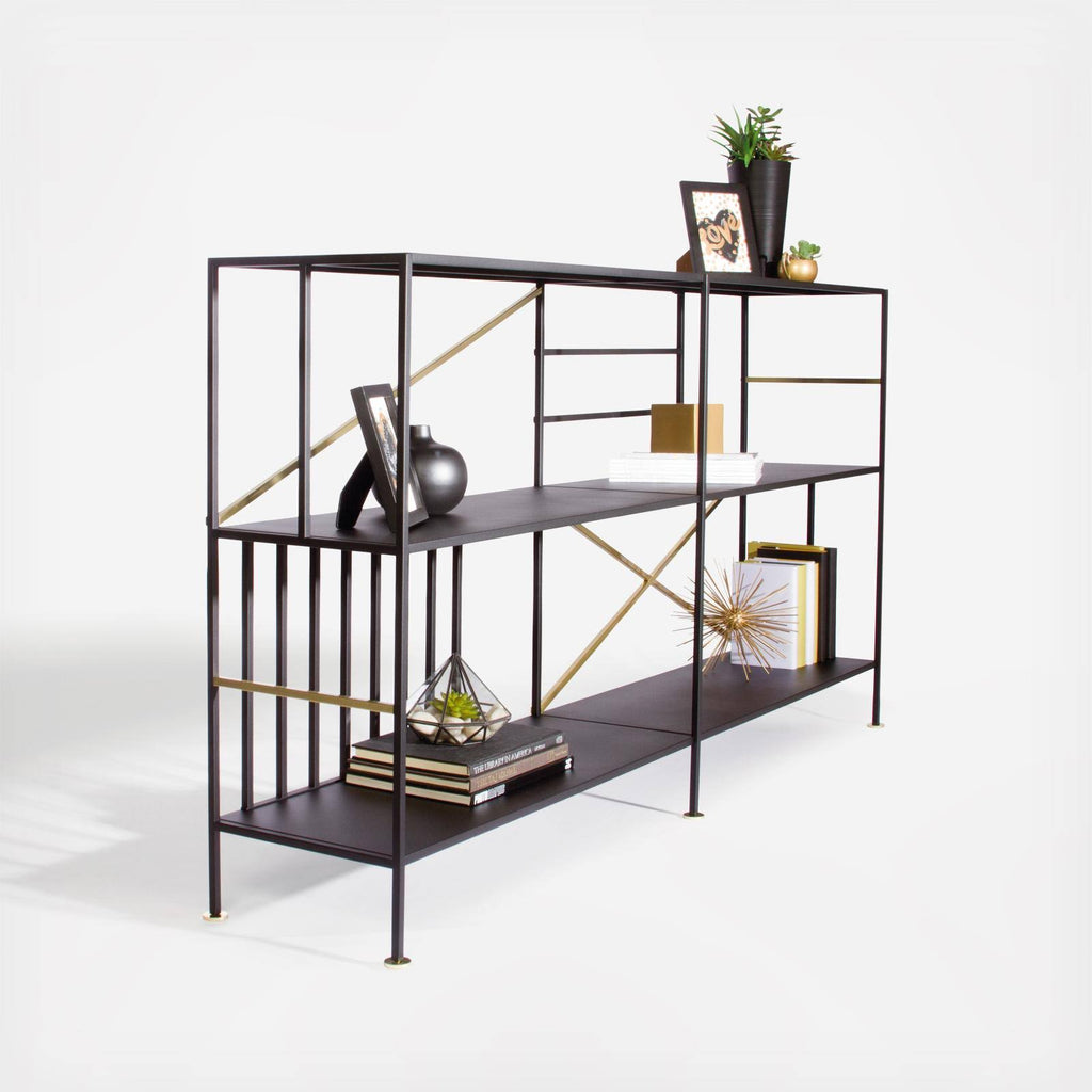 Black 2 Shelf Bookcase P94809