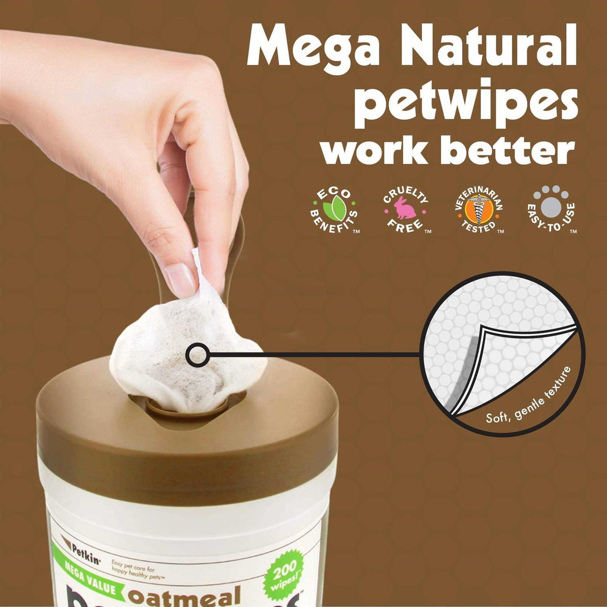 Oatmeal Pet Wipes 200 Count Z2413