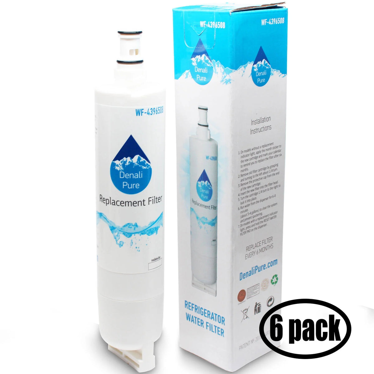 6-Pack Replacement Refrigerator Water Filter K374705