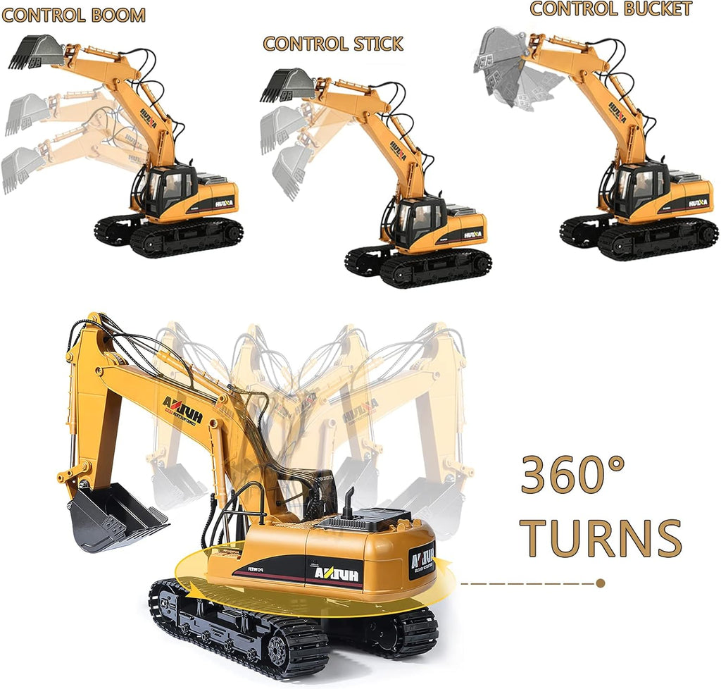 Remote Control Excavator Toy 1/14 Scale 15 Channel RC Excavator G3122