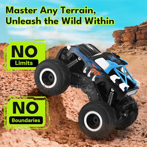 1:16 Waterproof Remote Control Monster Truck Pickup Car 4WD All Terrain Off-Road Toy V2812