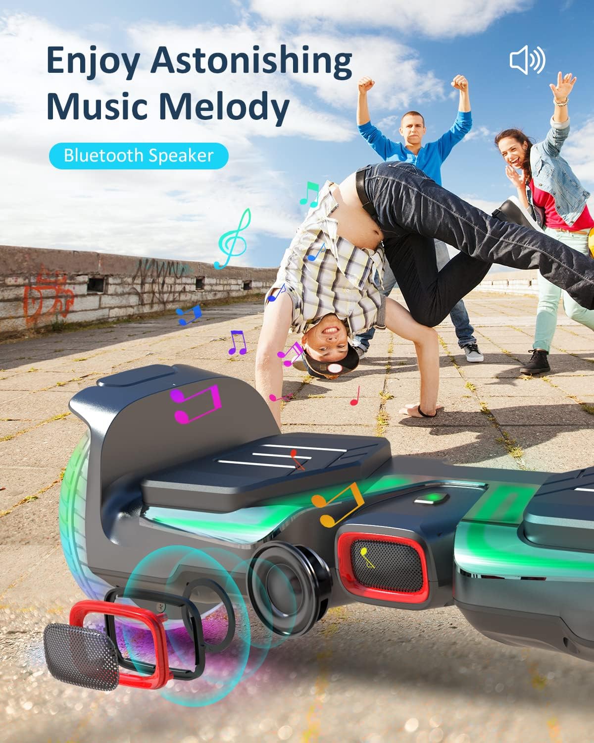 6.5” All Terrain Self Balancing Hoverboard with Bluetooth Speaker D9697