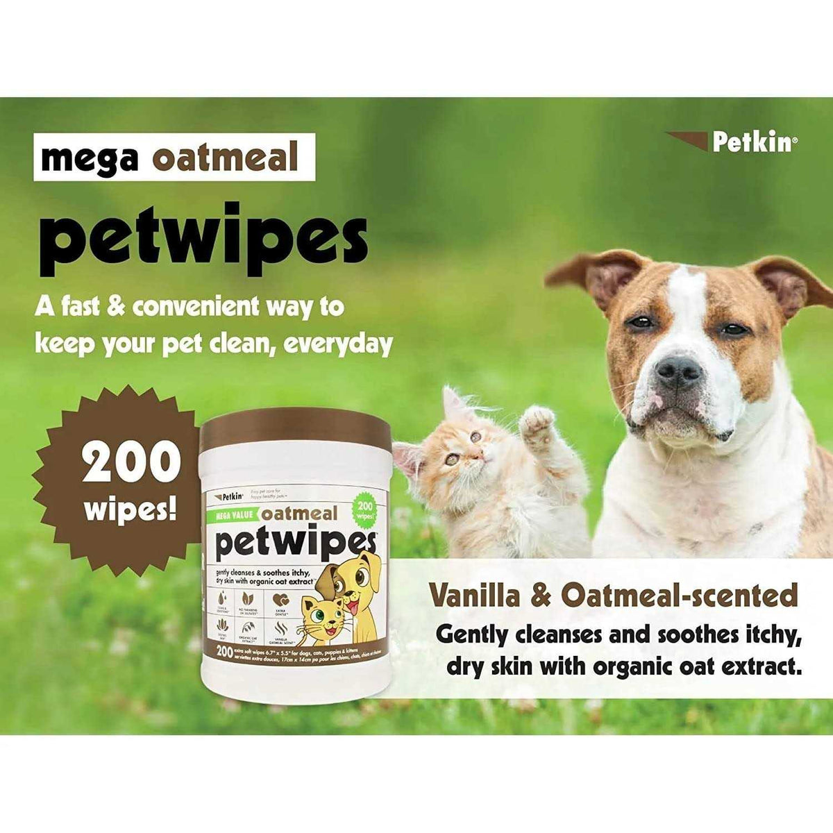 Oatmeal Pet Wipes 200 Count Z2413