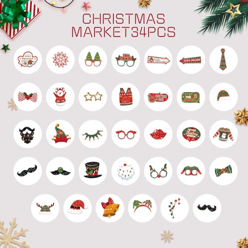 Christmas Photo Booth Props Set of 32 O420210