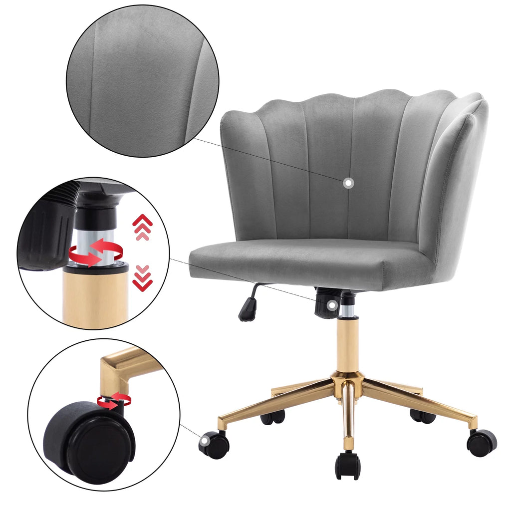 Velvet Swivel Office Chair F265