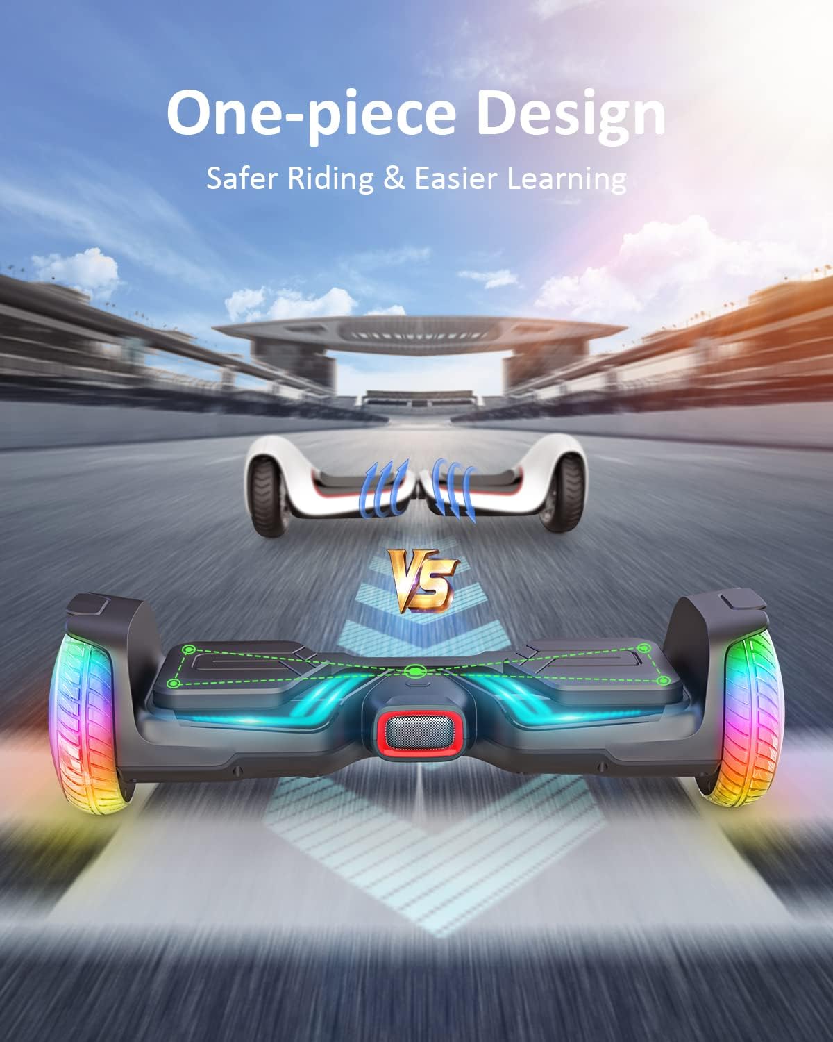 6.5” All Terrain Self Balancing Hoverboard with Bluetooth Speaker D9697