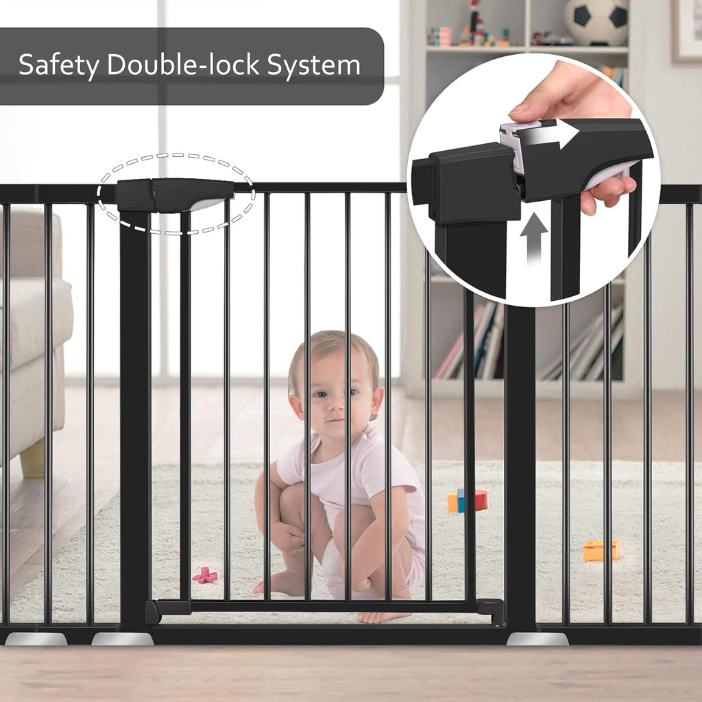 Extra Wide Auto-Close Walk Thru Baby Gate R385296