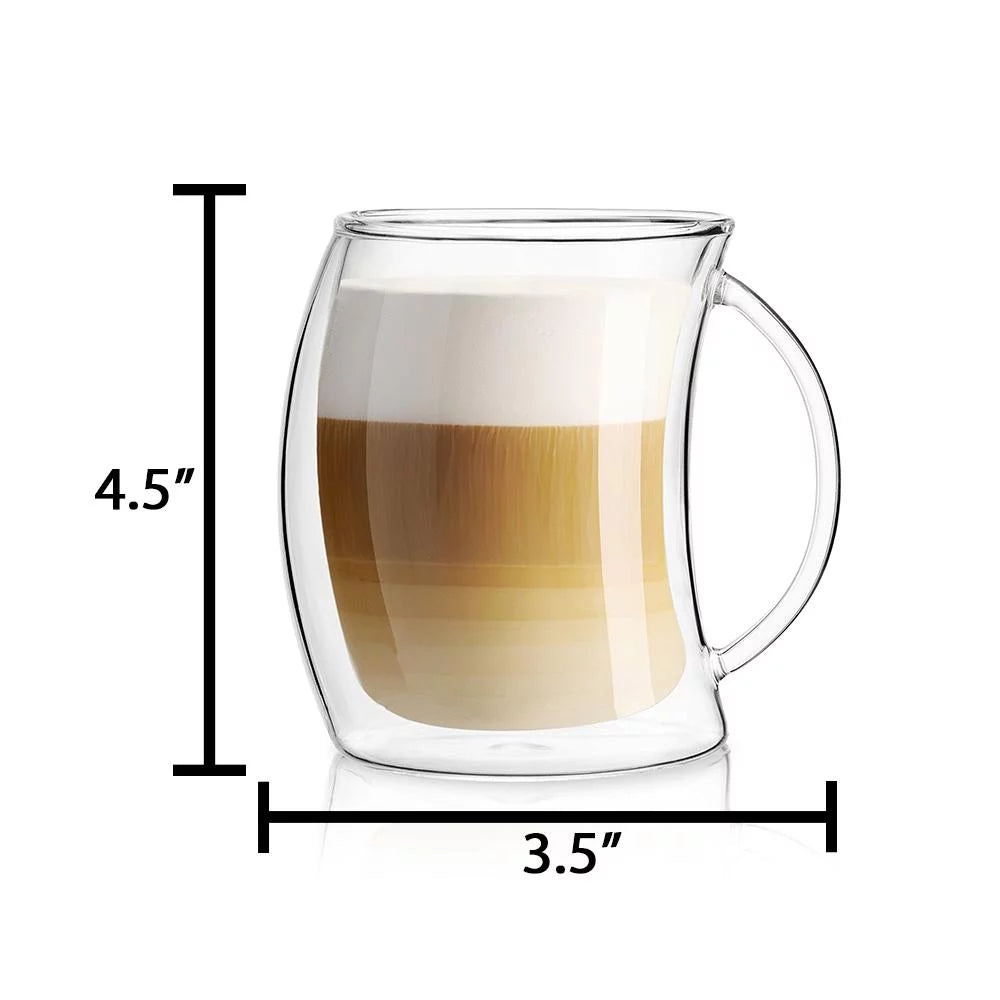 Double Wall Insulated Coffee Mug 13 oz Set of 2 J1615