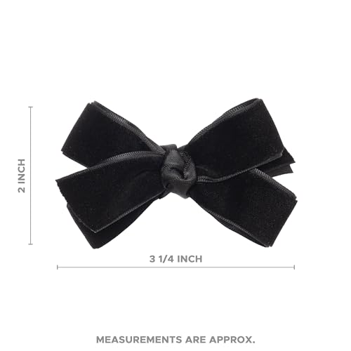 Velvet Hair Bows with a Knot Wrap Center on a Clip, 6 Inch, Red U837837